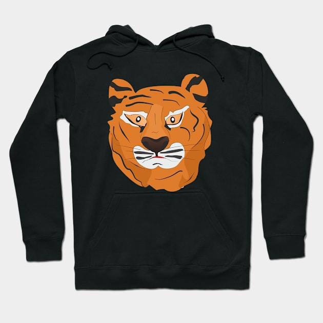 Tiger face Hoodie by Alekvik